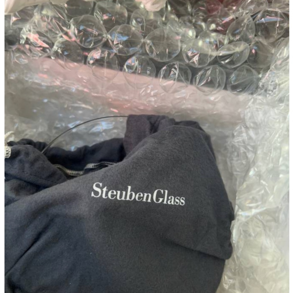 STEUBEN MODERNIST, Highly Refractive = Cascades of rainbows when sun